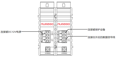 RS485信号+DC12V电源二合一防雷器安装接线图 图片①.png